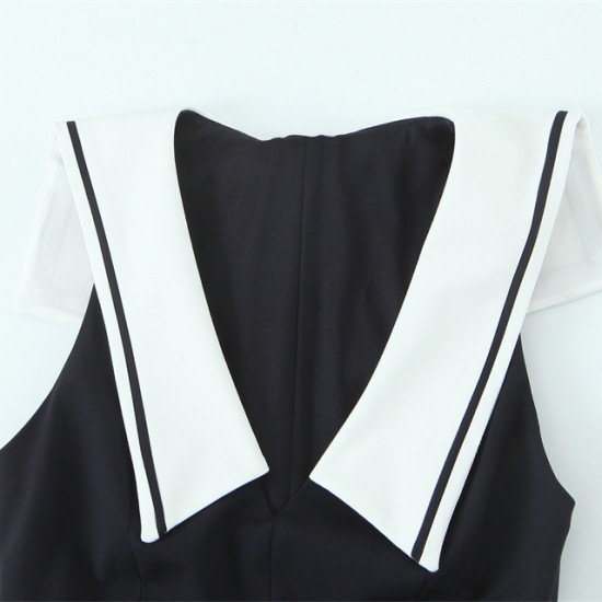 Summer 2025 new women's fashion, European and American style, versatile wide pleated sleeveless dress for wholesale trade Summer 2025 new women's fashion, European and American style, versatile wide pleated sleeveless dress for wholesale trade
