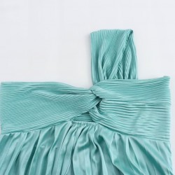 Cross-border wholesale 2024 Summer new women's sexy asymmetrical pleated off-the-shoulder long dress