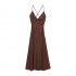 Cross-border wholesale 2025 Summer new women's clothing: European and American bestseller linen blend beaded dress