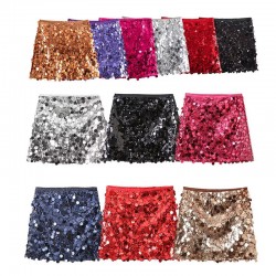 Spring 2024 new collection of cross-border women's clothing from Europe and America, featuring a mature, fashionable and festive sequined mini skirt