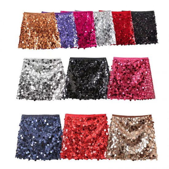 Spring 2024 new collection of cross-border women's clothing from Europe and America, featuring a mature, fashionable and festive sequined mini skirt Spring 2024 new collection of cross-border women's clothing from Europe and America, featuring a mature, fashionable and festive sequined mini skirt