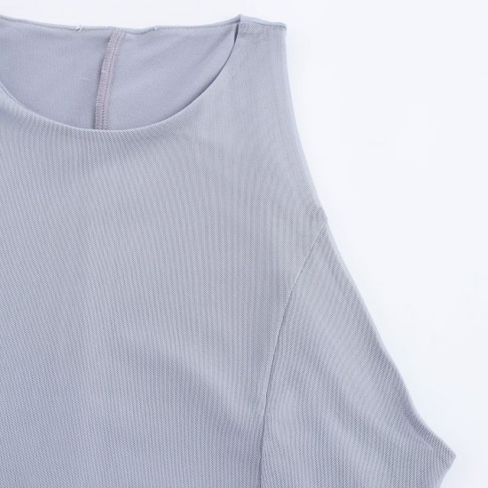 A semi-high-neck sleeveless vest dress, a new spring dress for women with a high waist and a wide swing, and an umbrella dress A semi-high-neck sleeveless vest dress, a new spring dress for women with a high waist and a wide swing, and an umbrella dress
