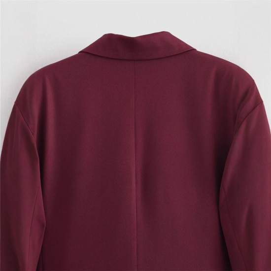 Wholesale of new autumn women's fashion, European and American style casual loose short lapel double-breasted suit jackets for foreign trade Wholesale of new autumn women's fashion, European and American style casual loose short lapel double-breasted suit jackets for foreign trade