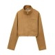 Fleece texture effect coat 2025 Spring European and American women's clothing single-breasted long-sleeved lapel pocket cross-border wholesale jacket Fleece texture effect coat 2025 Spring European and American women's clothing single-breasted long-sleeved lapel pocket cross-border wholesale jacket
