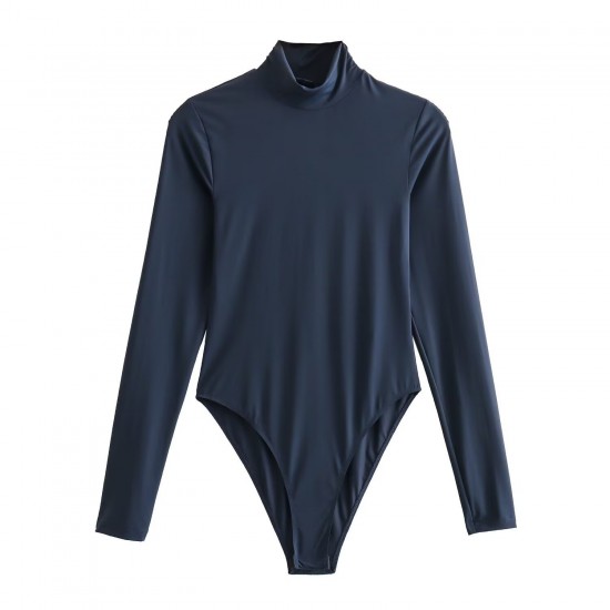 10,000 - Spring New Women's wear, European and American style stand-up collar street fashion knitted fitted long-sleeved one-piece top 10,000 - Spring New Women's wear, European and American style stand-up collar street fashion knitted fitted long-sleeved one-piece top