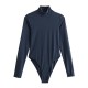 10,000 - Spring New Women's wear, European and American style stand-up collar street fashion knitted fitted long-sleeved one-piece top 10,000 - Spring New Women's wear, European and American style stand-up collar street fashion knitted fitted long-sleeved one-piece top