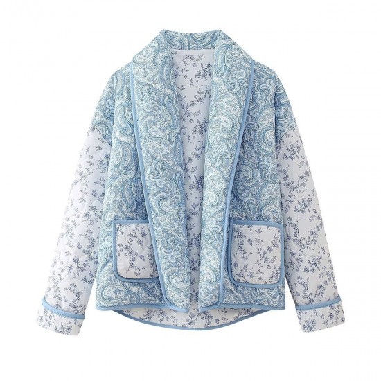 Spring 2024 new collection of cross-border women's clothing, street fashion and casual printed cotton-padded jackets from Europe and America for wholesale trade Spring 2024 new collection of cross-border women's clothing, street fashion and casual printed cotton-padded jackets from Europe and America for wholesale trade
