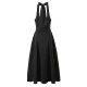 Cross-border foreign trade women's clothing 2025 summer European and American retro style waist-cinching, backless, neck-hanging mid-length dress for women Cross-border foreign trade women's clothing 2025 summer European and American retro style waist-cinching, backless, neck-hanging mid-length dress for women