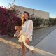 Cross-border wholesale 2025 European and American women's clothing Pure Style cinched waist Irregular hem dress + Shorts Fashion set Cross-border wholesale 2025 European and American women's clothing Pure Style cinched waist Irregular hem dress + Shorts Fashion set