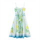 Cross-border foreign trade wholesale 2025 Summer New women's fashion, European and American style, sweet and fresh lemon print dress