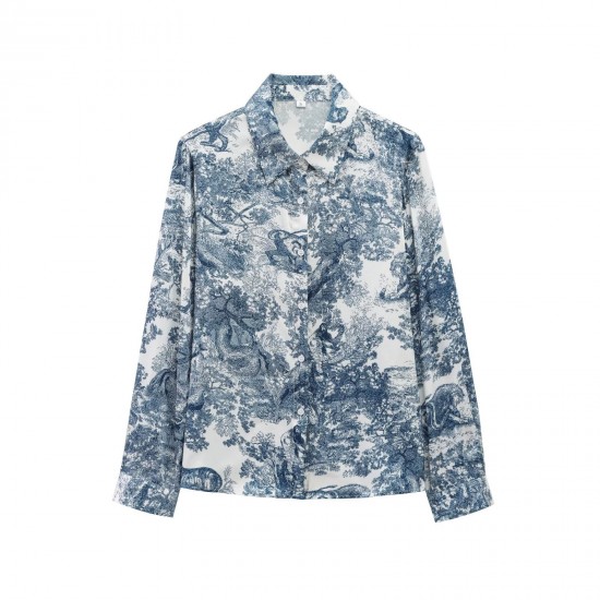 Amazon wholesale 2025 new women's printed animal shirt, printed casual pants and women's set Amazon wholesale 2025 new women's printed animal shirt, printed casual pants and women's set