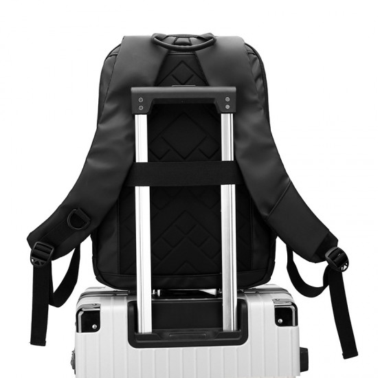 A new ultra-thin and trendy computer bag for men, featuring a fashionable, simple and casual business backpack with cross-border LOGO printing