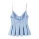 V-neck halter wholesale 2025 summer European and American sexy backless single-breasted wide pleated skirt, slim short women's vest V-neck halter wholesale 2025 summer European and American sexy backless single-breasted wide pleated skirt, slim short women's vest
