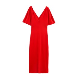 Amazon wholesale 2025 Spring New women's clothing long golden embellished MIDI dress in European and American style