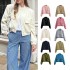 Spring 9621 New European and American style women's French short, large pocket pilot jacket for women