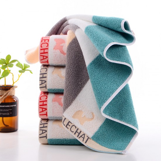 130g pure cotton towel with thickened color strips, pre-treated to prevent shedding, supermarket gift, street stall, household bath towel