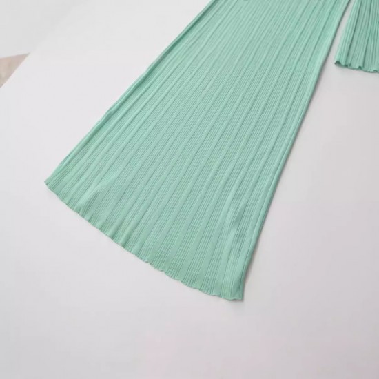 Wholesale summer new women's clothing gradient color round neck pullover long-sleeved fitted knitted long dress for foreign trade Wholesale summer new women's clothing gradient color round neck pullover long-sleeved fitted knitted long dress for foreign trade